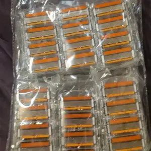 24/48PCS Razor Blade Refill Kit with Handle, Precision Stainless Steel Blades for Face, Head & Body Shaving