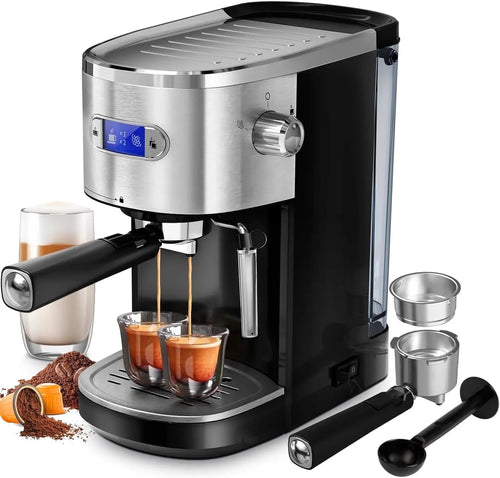 ☕ 20 Bar Espresso Machine with Milk Frother, Compact Coffee Maker with 45 OZ Water Tank
