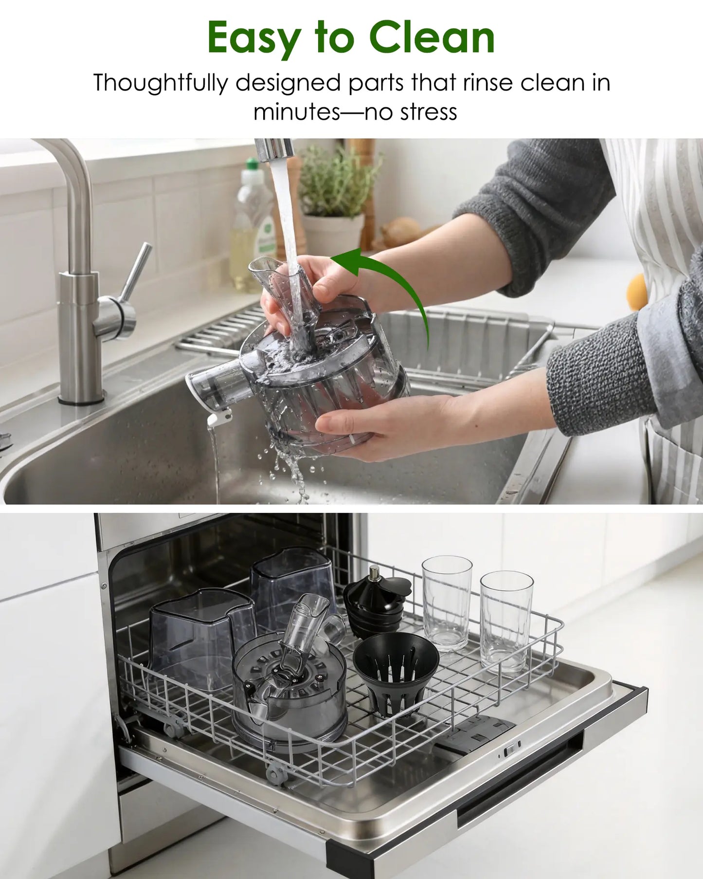 3 in 1 Masticating Juicer with Wide Feed Chute