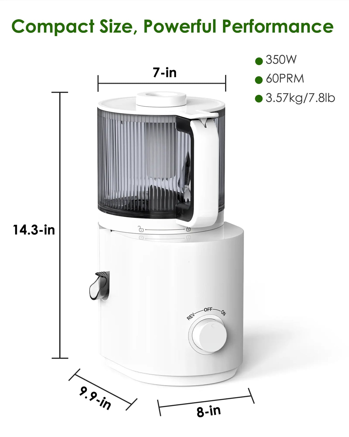 3 in 1 Masticating Juicer with Wide Feed Chute