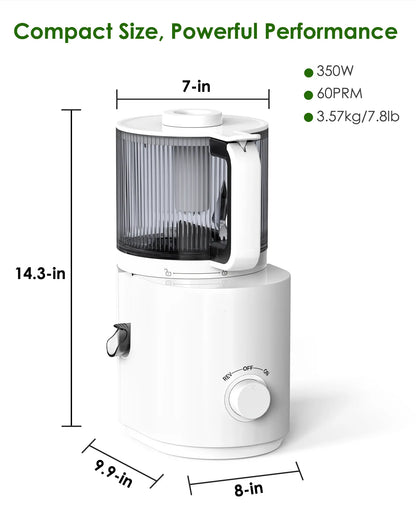 3 in 1 Masticating Juicer with Wide Feed Chute