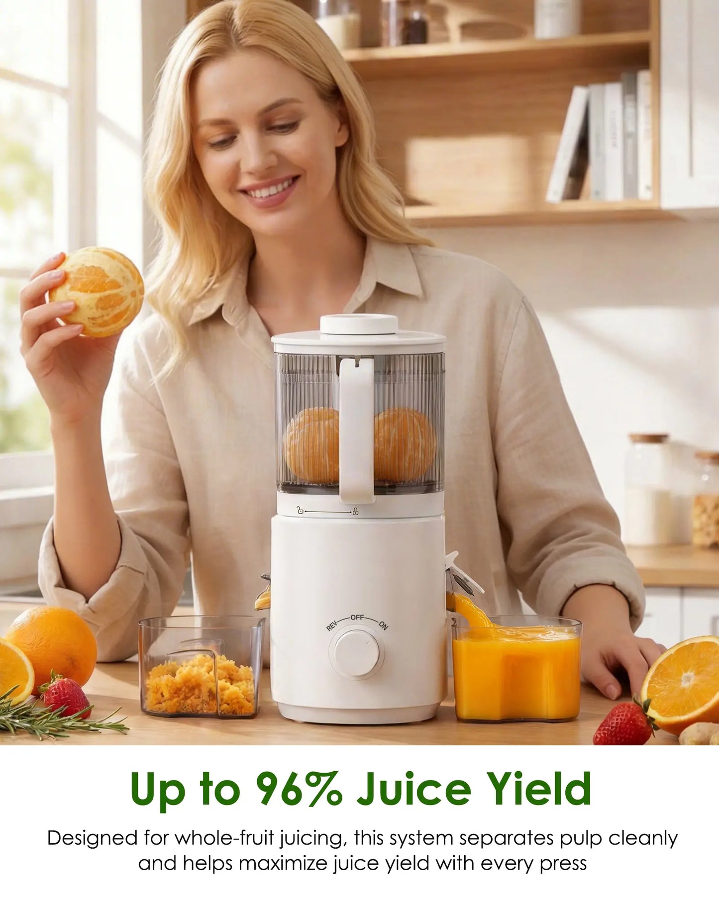 3 in 1 Masticating Juicer with Wide Feed Chute