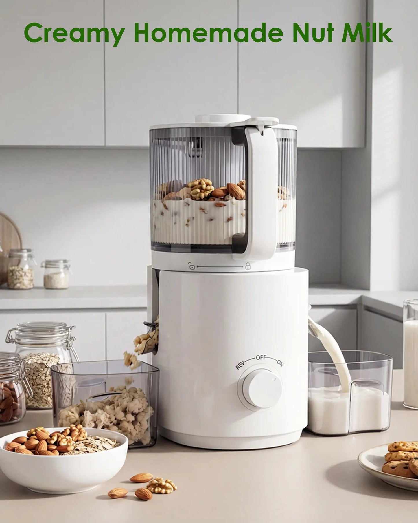 3 in 1 Masticating Juicer with Wide Feed Chute