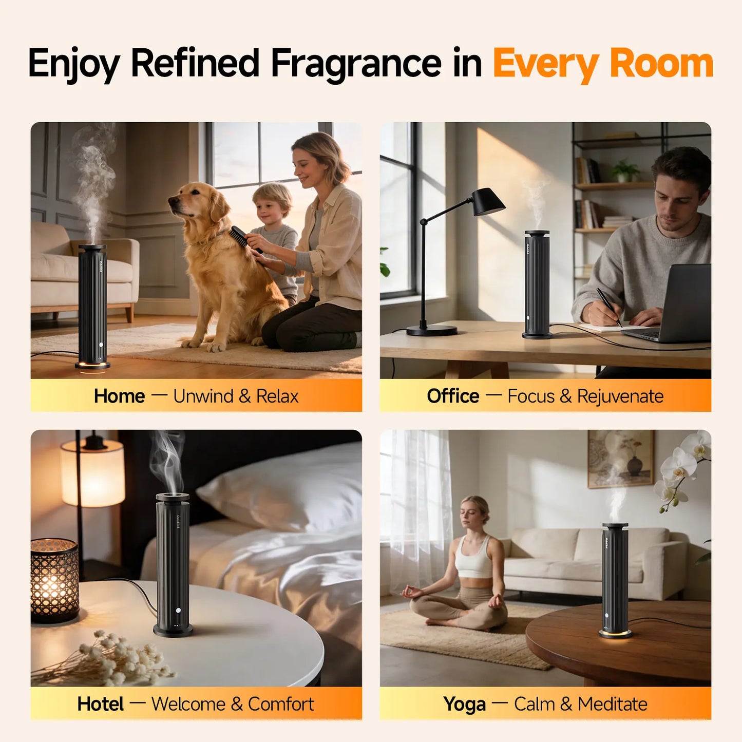 Waterless Essential Oil Diffuser with Cold Air Technology